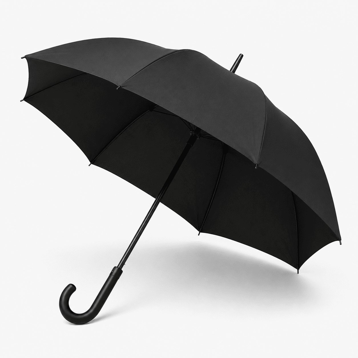 Auto Compact Black Umbrella